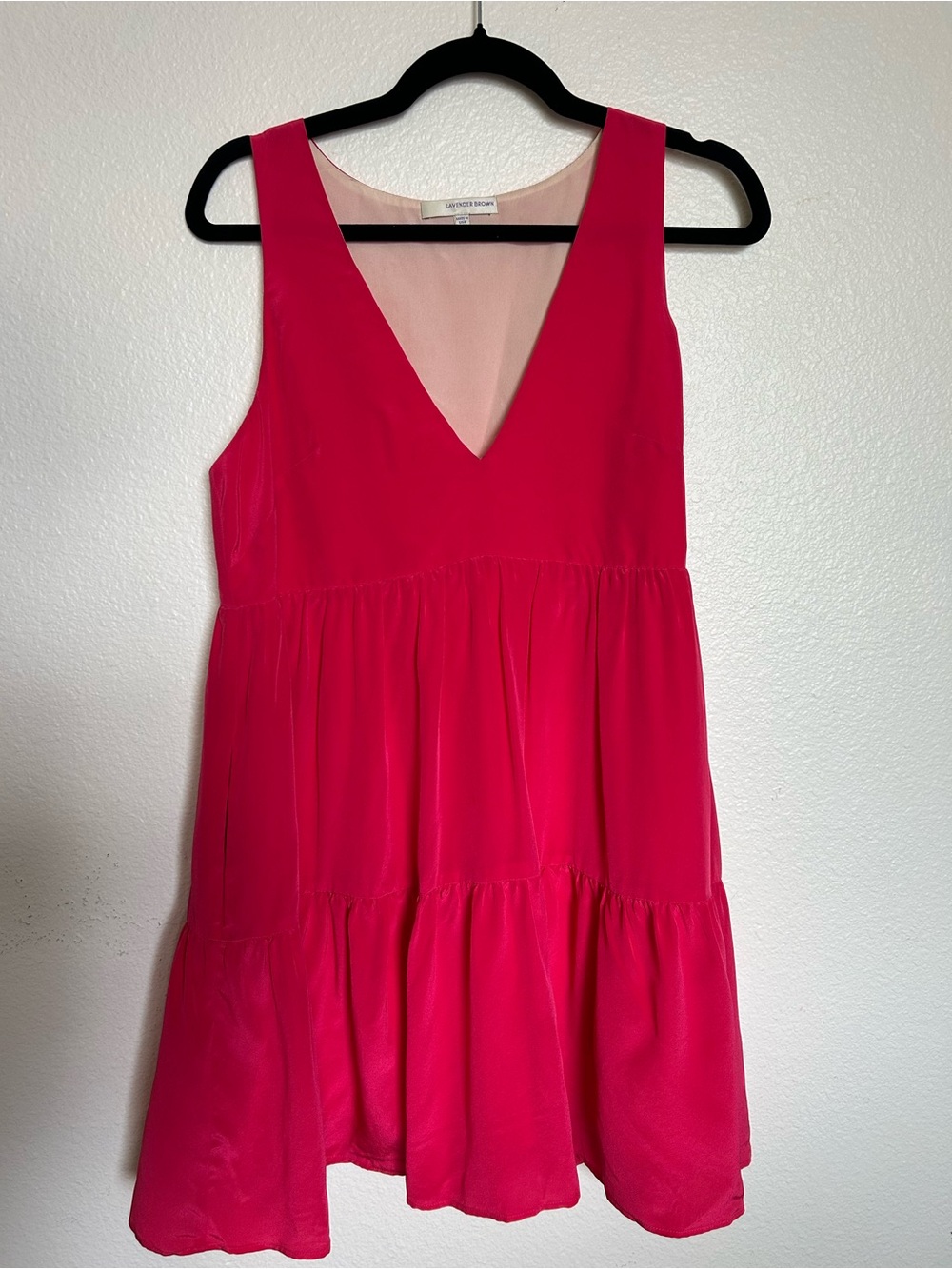 100% Silk Lavender Brown Dress